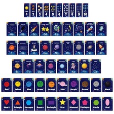 56 Pcs Outer Space Alphabet Number Bulletin Board Galaxy Letters Classroom De...