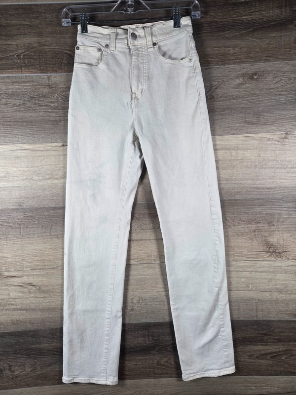 Madewell The 90s Straight Jeans Women's Size 23 High Rise White Denim