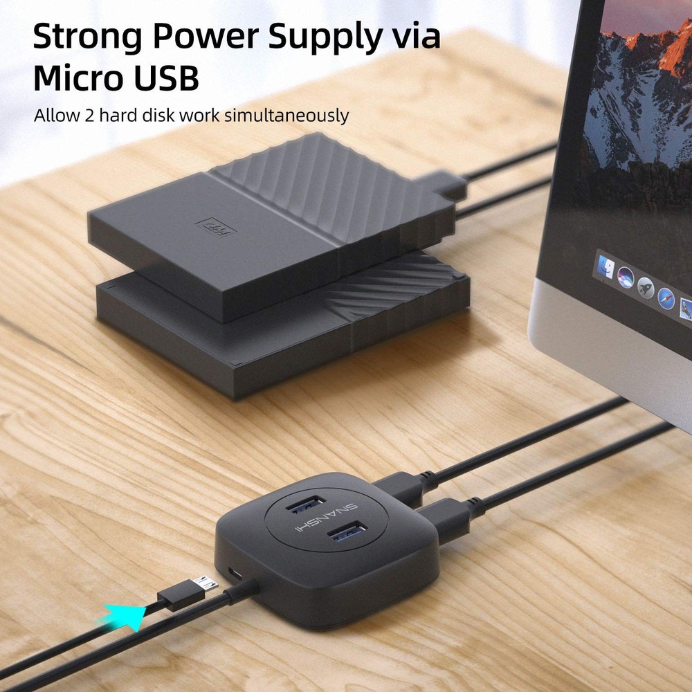 4-Port USB C to USB 3.0 Hub Adapter with Type C Connectivity
