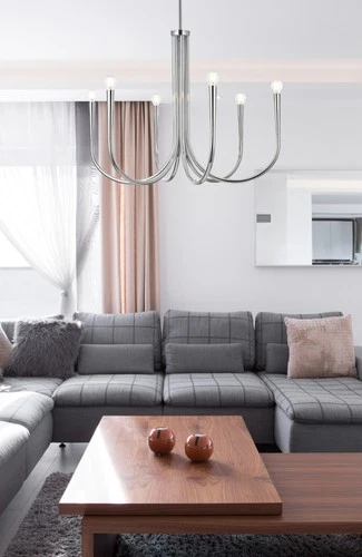 Elegant Lighting LD722D30 Layne 6 Light 30"W Taper Candle Style - Black - Picture 11 of 12