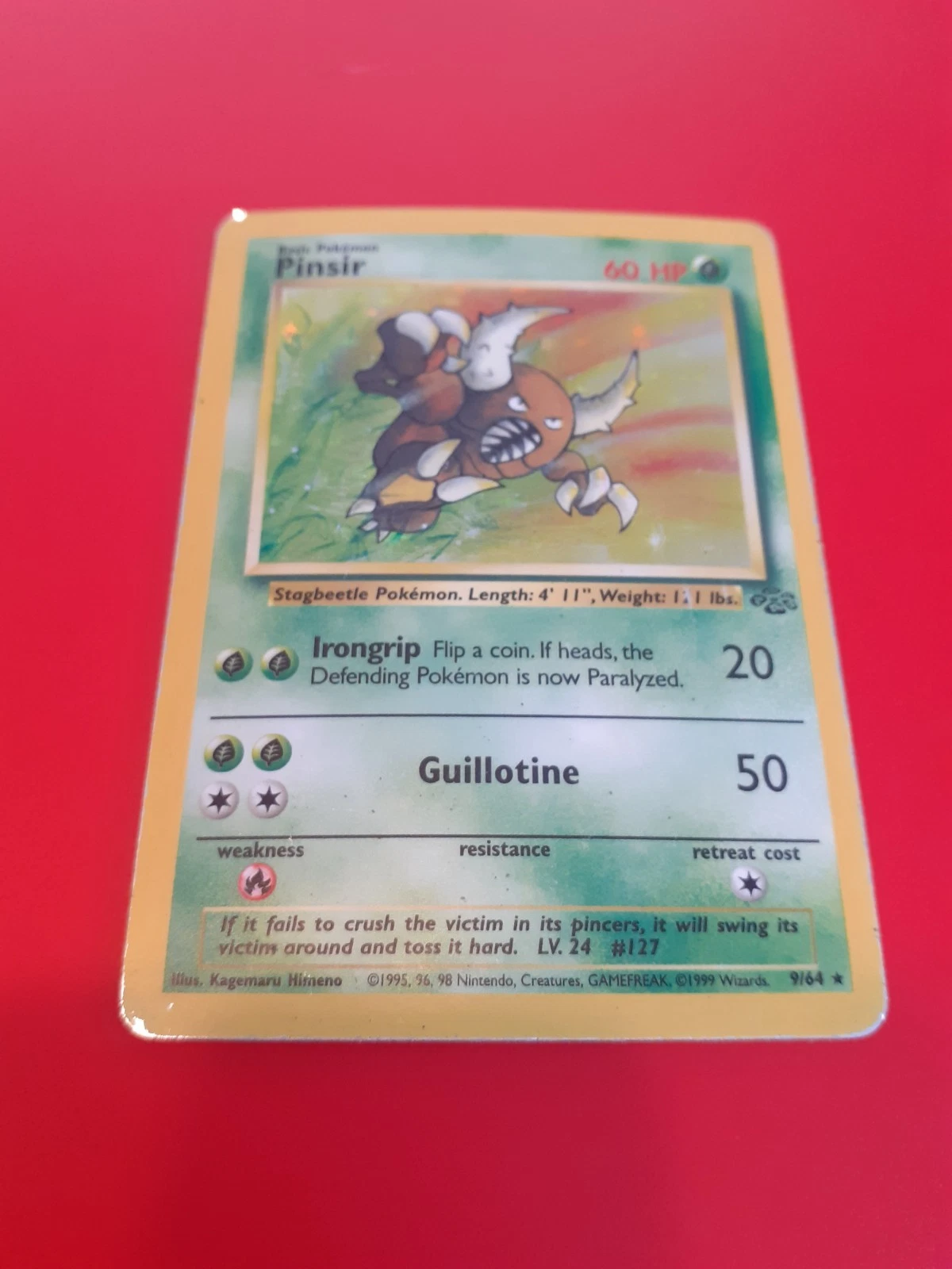 Pinsir 9/64 Jungle Holo – Vintage Pokémon Card WOTC 1999 – Played