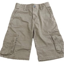 Wrangler Flex Khaki Cargo Button And Zip Pockets Shorts Kids Size 10 Regular
