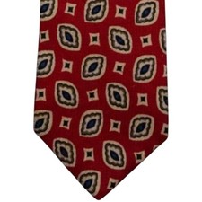 Brooks Brothers Makers Silk Necktie Mens Geometric Preppy Designer Tie EUC