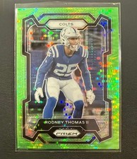 2023 Panini Prizm - Neon Green Pulsar #130 Rodney Thomas II