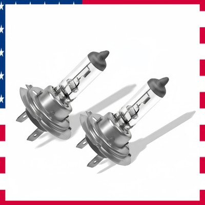 2x H7 Halogen 55W Low/High Beam Headlight/Fog Bulbs Clear - More Light 12V USA