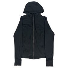 Lululemon Women's Define Jacket Size 10 Full Zip Black Nylon Hooded Stretch LS