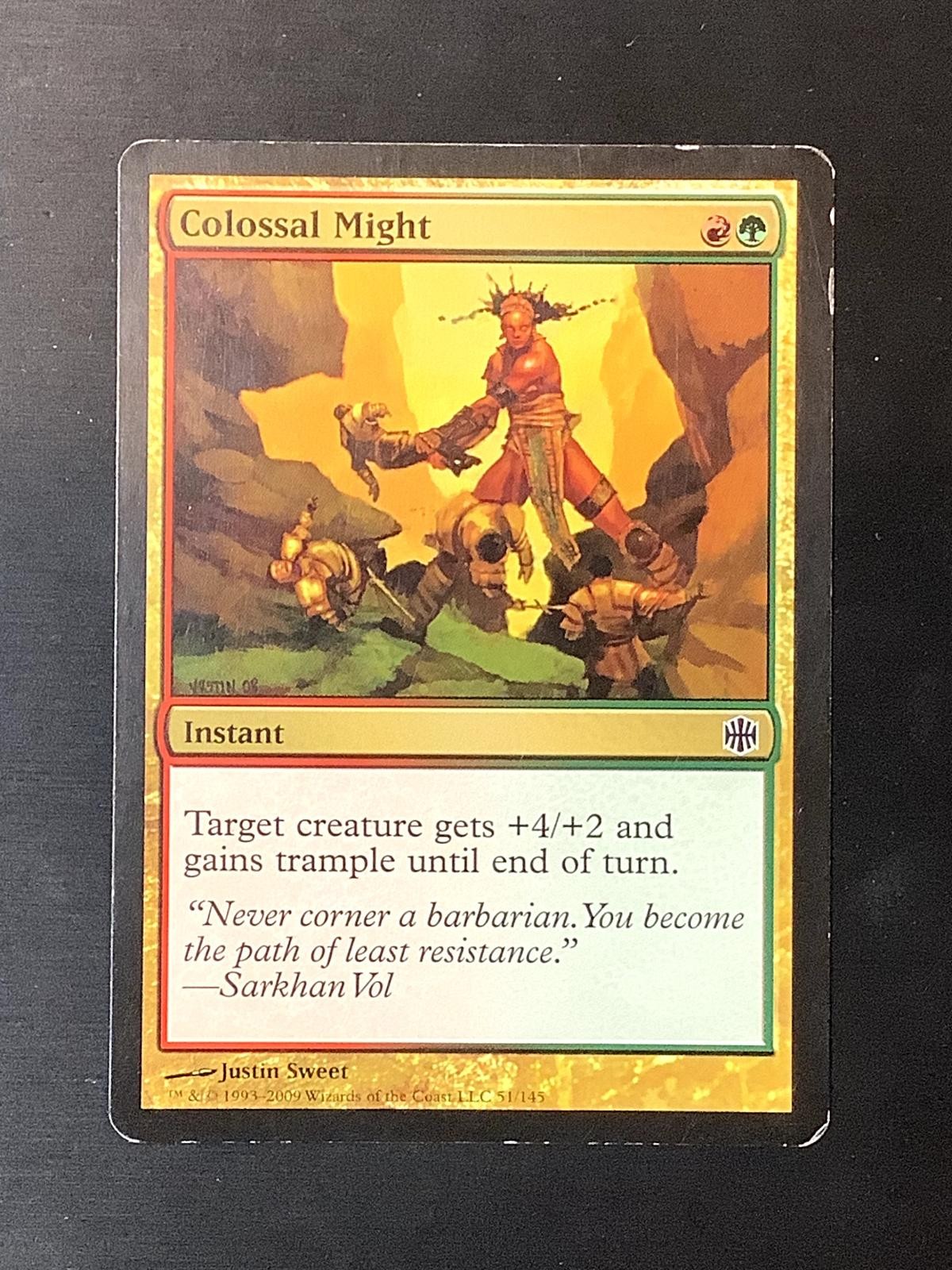 Colossal Might 190 Common Commander Magic: The Gathering Lightly Played