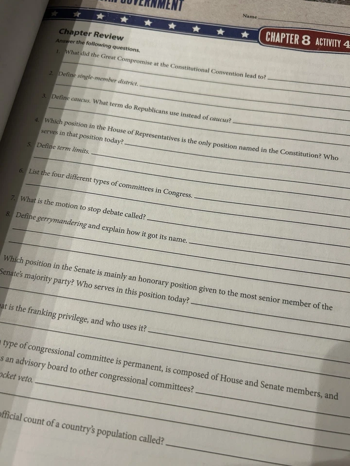 American Government 3rd Edition Textbook Student Activities BJU Press 2014 - Image 4 of 4