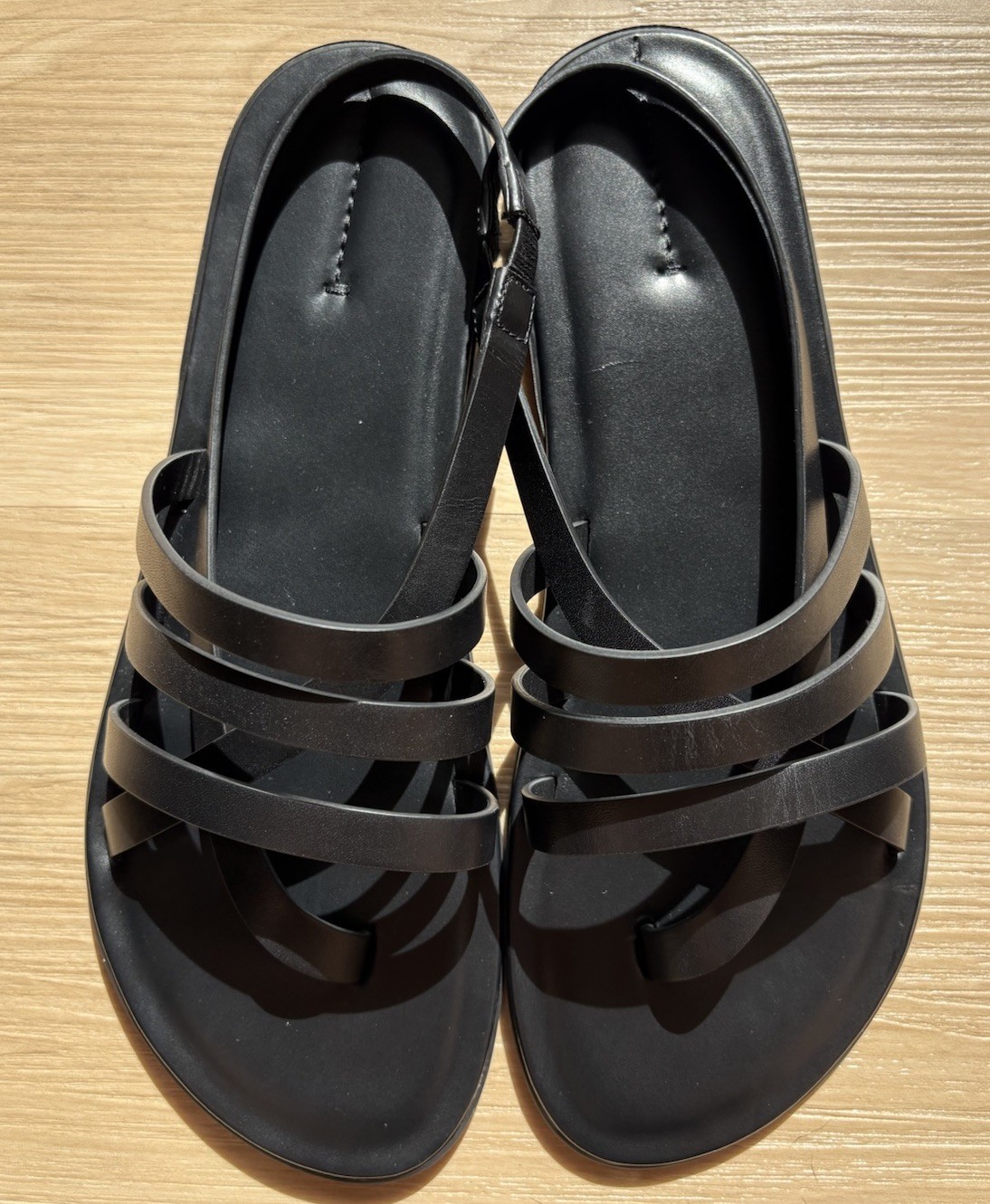 FILA Sandali The Row The Line neri in pelle con slingback piatti 40 39 5 39 nuovi $1.090