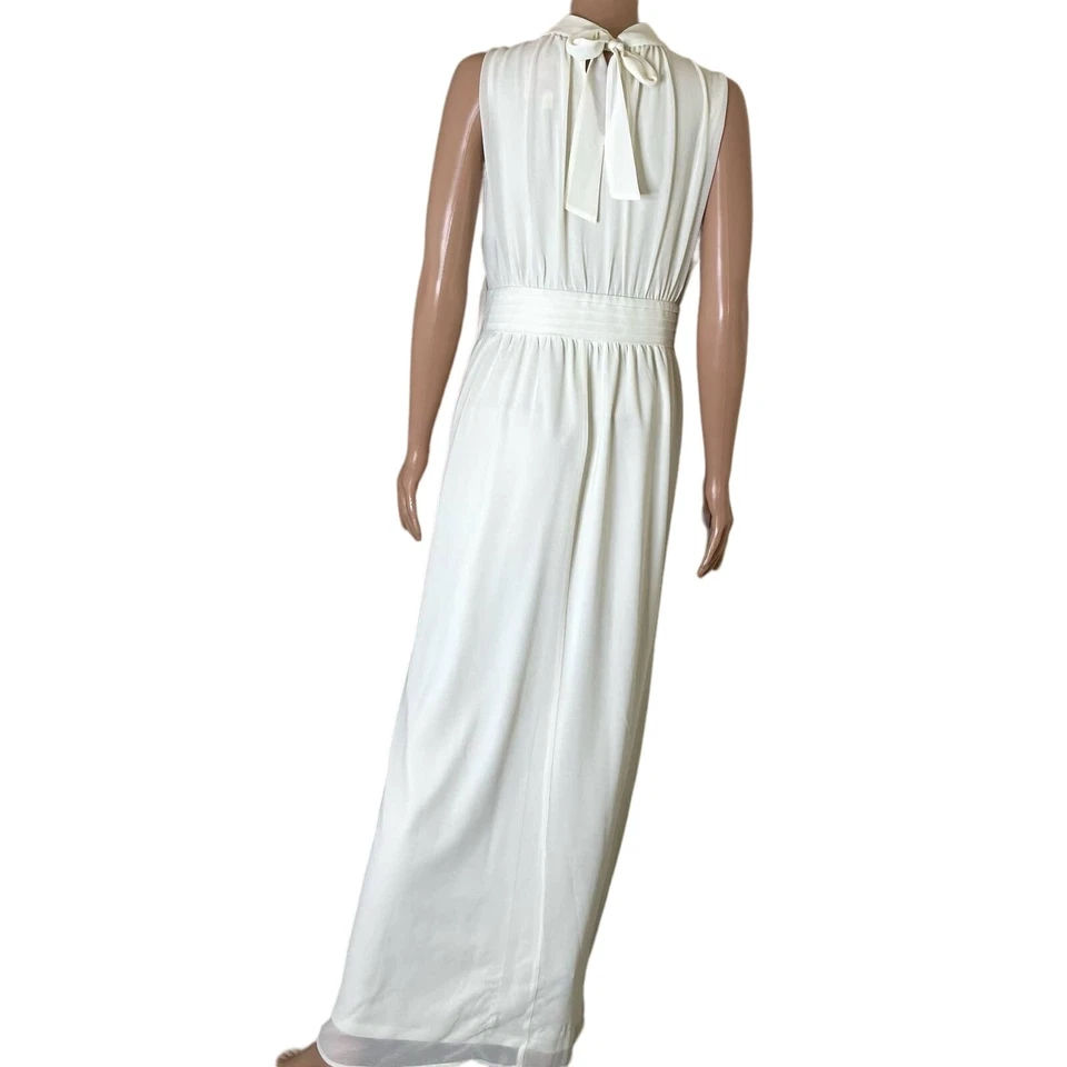 Maxi Vestido Marca Azalea Blanco LG Dama de honor Vestido de Novia Talla L Cremallera Lateral Foto 3 de 4