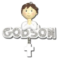 God Son W Cross Personalized Christmas Tree Ornament