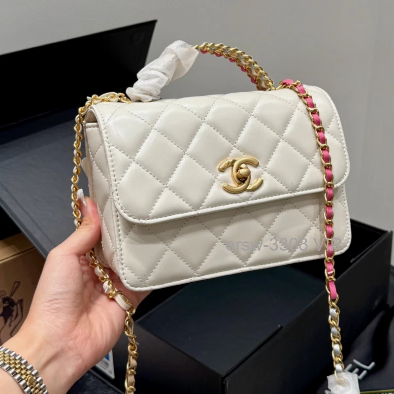 NewCHANEL Rainbow Handle Bag Luxury Chain Bag Shoulder Bag VIP Limited Gift