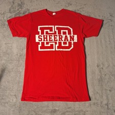 Ed Sheeran Concert Tee T-Shirt Red Double Sided Graphic 2015 US Tour Small