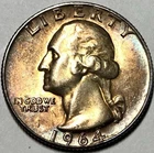1964 D 25C Washington Quarter 25C Rainbow Toned Unbelievably Attractive