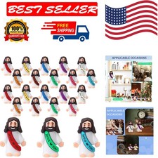 20PCS Miniature Jesus Figurines - Colorful Easter Egg Stuffers, Ideal for Kids