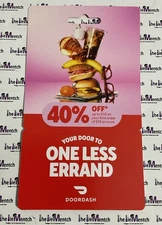 DOORDASH Coupon 40% OFF Your First Order