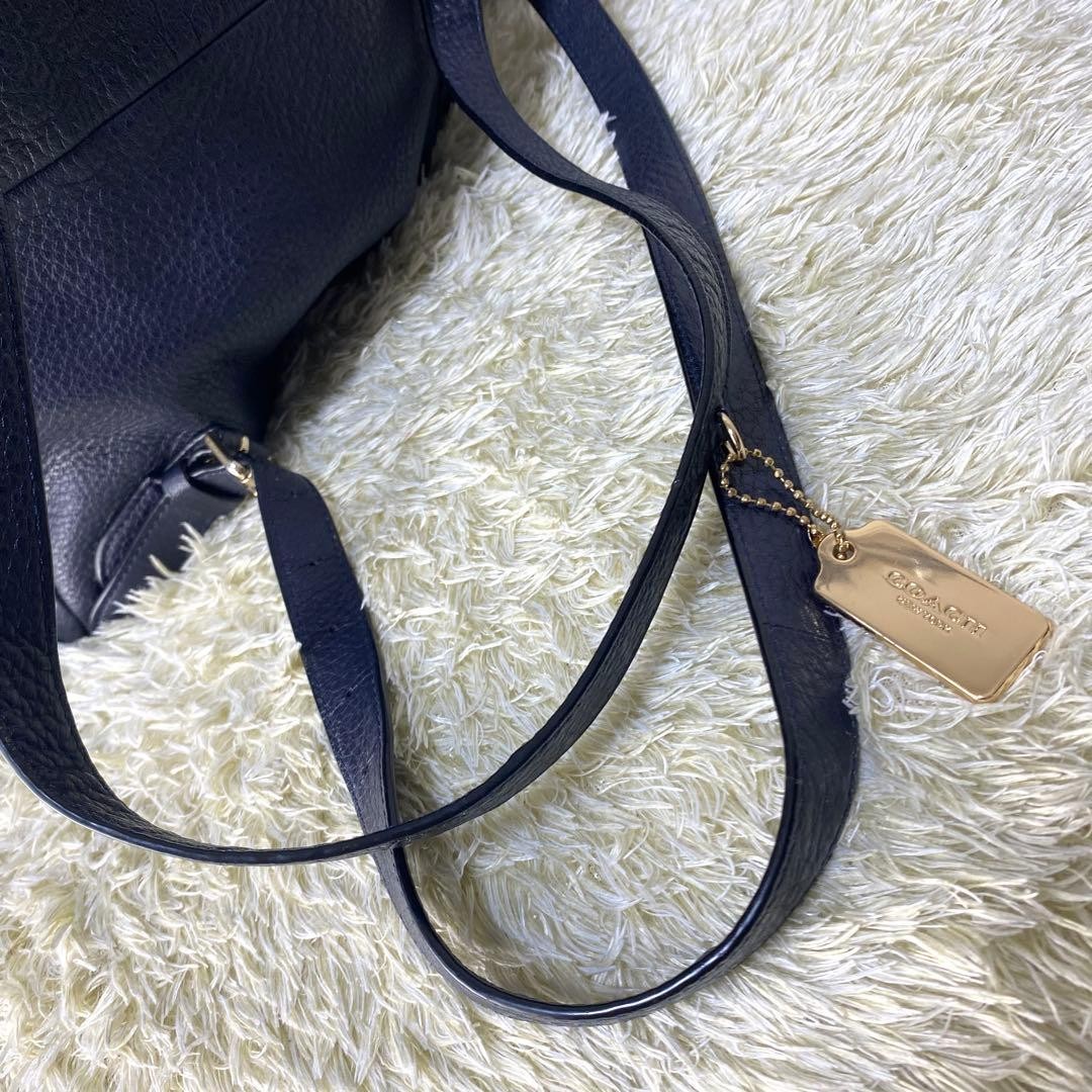 Condition COACH Pebbled Billy Backpack Large Capa… - image 10