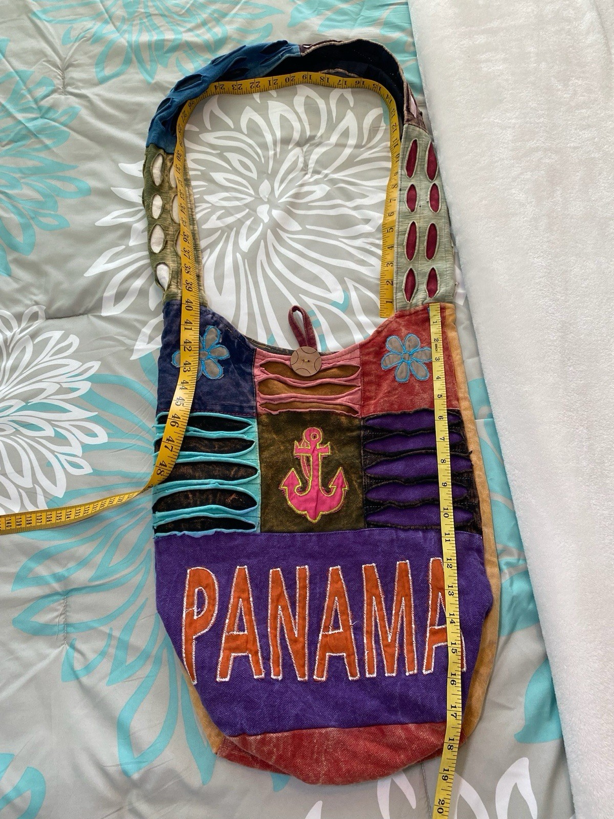 Romance Panama Patchwork BOHO Crossbody Shoulder … - image 11
