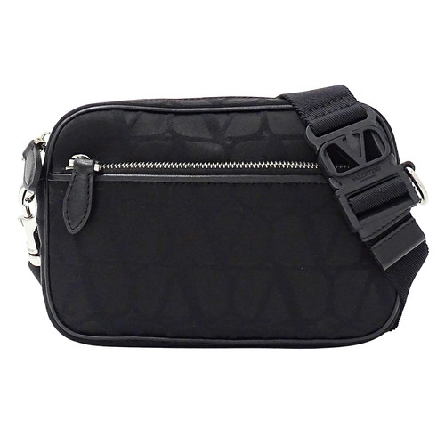 Valentino Garavani Iconograph Nylon Black Shoulder Bag Women's #BBB667