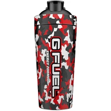 G Fuel Red Camo Stainless Steel Shaker Cup 24 oz Camouflage Canteen Mixer Bottle