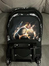 New Rolling Backpack, Soccer Theme, Sports, Travel Bag, School Bag With Wheels