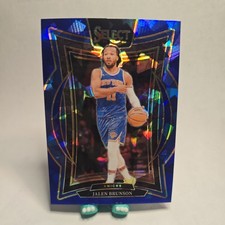 2024-25 Panini Select #42 Jalen Brunson Blue Cracked Ice Prizm Concourse 