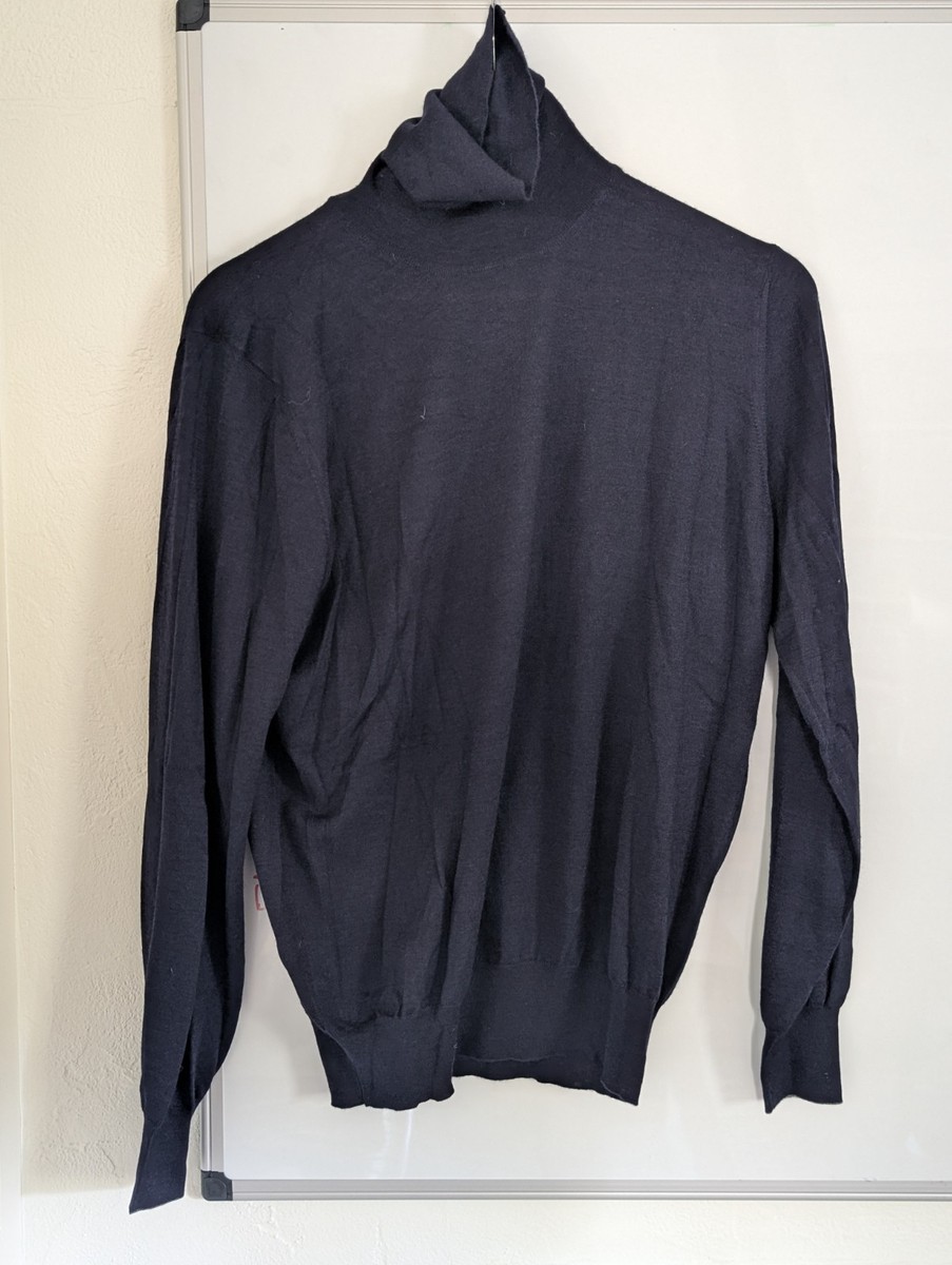 Brunello Cucinelli Men's Blue Cashmere Silk Turtleneck - 48 | eBay