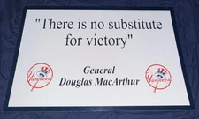OLD YANKEE STADIUM GIANT 24"x36" LOCKER ROOM CLUBHOUSE GENERAL MACARTHUR SIGN