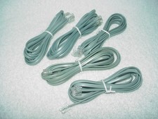 NEW LOT OF 10 TELEPHONE CORD SILVER COLOR RJ11