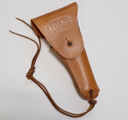 vintage 1942 WWII U.S. Army M1916 Leather .45 HOLSTER SEARS Saddlery • M1911A1