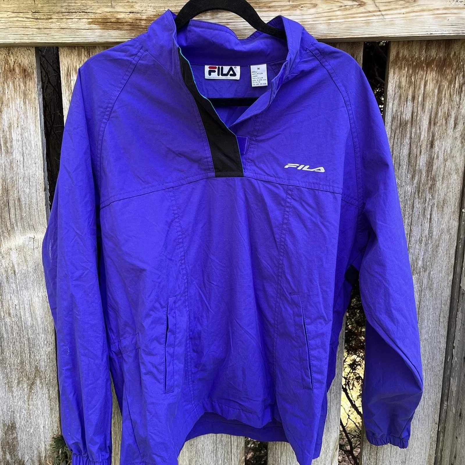 Vintage 90's Windbreaker Fila M Jacket Outdoor Hiking Camping
