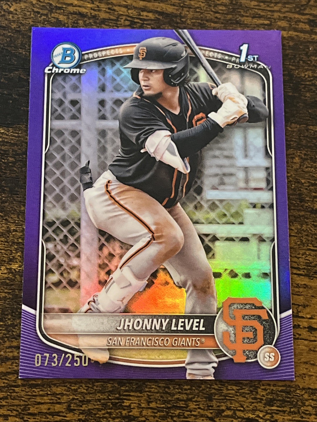 Jhonny Level 2025 Bowman Chrome 1st Purple Refractor /250 BCP-147 (QTY)
