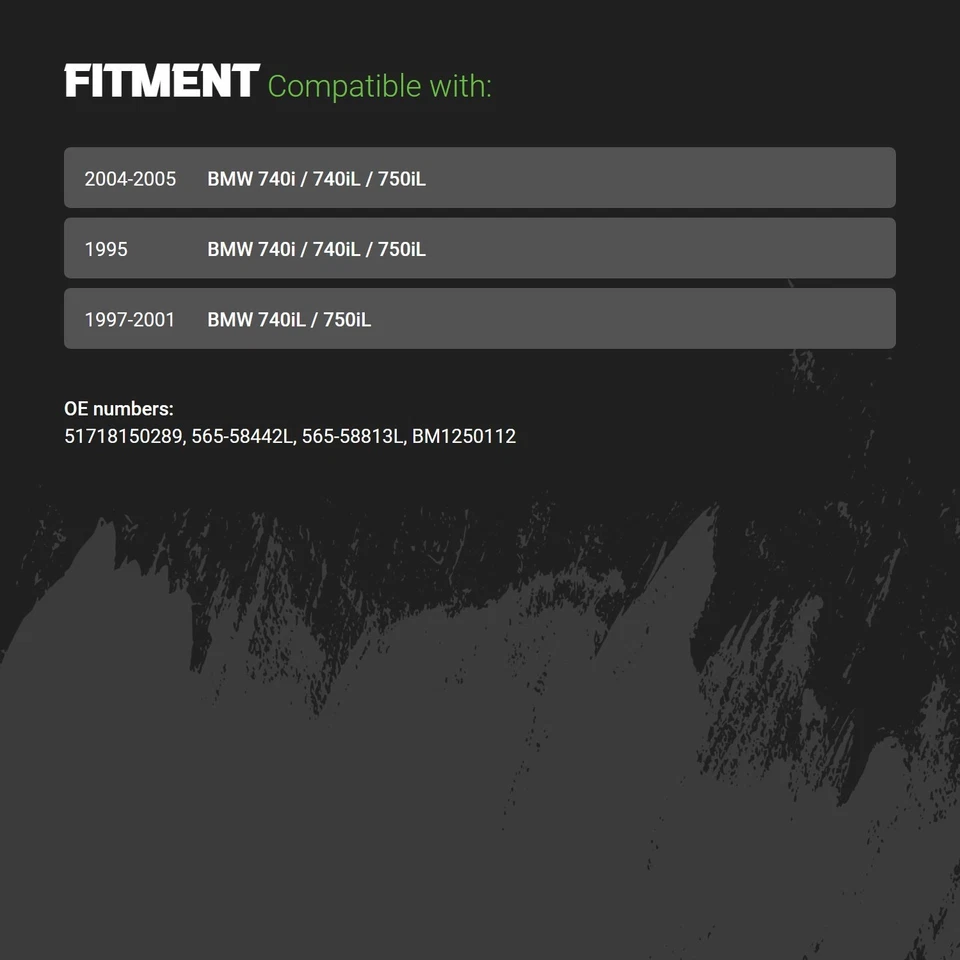 Fender Liner For BMW 750iL 1995-2001 Driver Side Front 51718150289 Foto 2 de 2