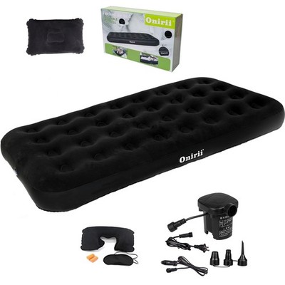 Onirii Twin Size Single Camping Air Mattress Bed with Air Pump,Inflatable Travel