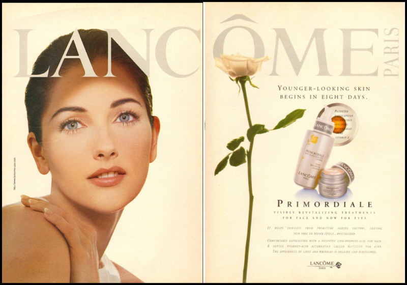 2000s glamour ad for Lancome Primordiale Cosmetics | eBay