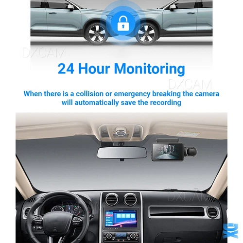2Channel Dash Cam 1700° View 1080P Front and Inside WiFi G-Sensor Loop Recording - Picture 9 of 9