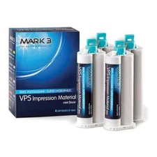 MARK3 VPS Impression Material, Medium Body, Fast Set, 4 x 50 mL Cartridges
