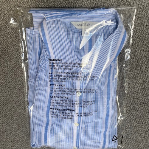 Sienna Miller x M&S Striped Cotton Shirt Blouse Women’s UK 8 Blue Mix - 第 16/16 張圖片