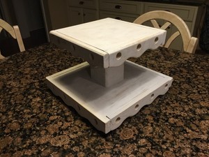 Two Tier Rustic Cupcake Cake Stand Ebay