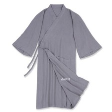 Men Kimono Yukata Bathrobe Robe Gown Long Sleeve Nightwear Cotton Japanese Loose