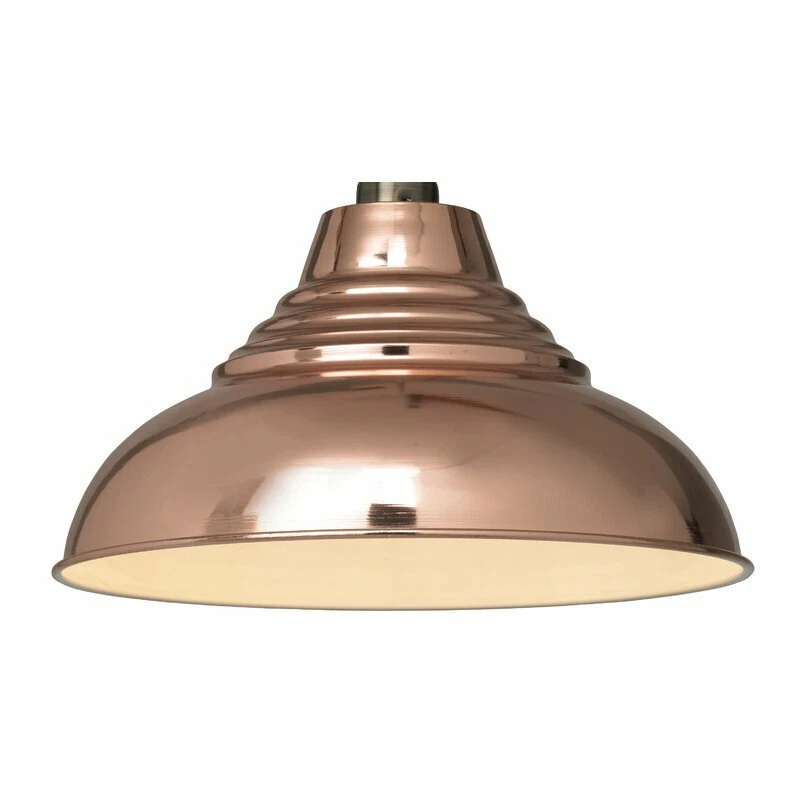 Williston Forge Tadashi 30cm Metal Bowl Lamp Shade Shiny Copper