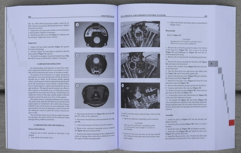 1984-1998 Harley Davidson Road King Electra Tour Glide CLYMER REPAIR MANUAL M422 Foto 3 de 4