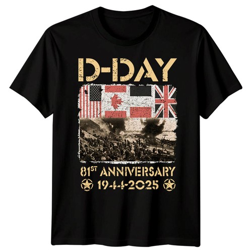 Family Flags D-Day T-Shirt Tee 1944 World War II Normandy Military History 1#DD - Bild 13 von 19