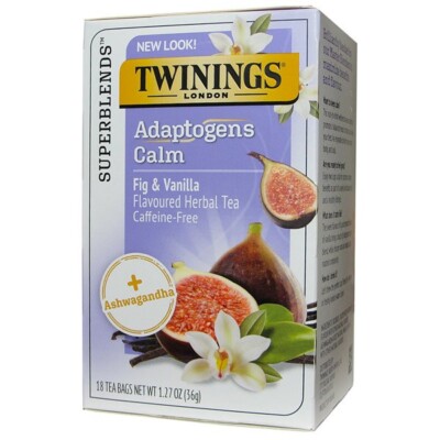 Twinings Superblends ADAPTOGENS CALM Herbal Tea 18 Bags Fig & Vanilla