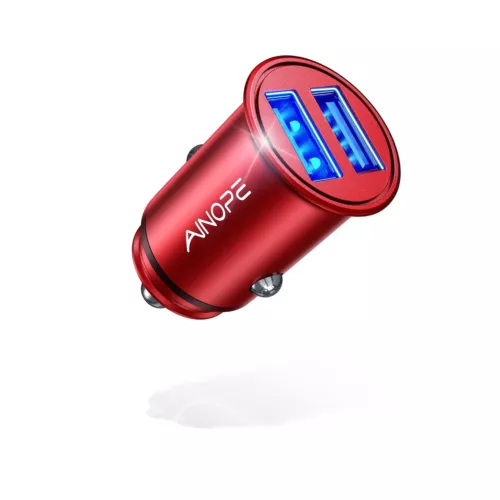 Car Charger, AINOPE Smallest 4.8A All Metal Car Charger Adapter Fast Charge U...