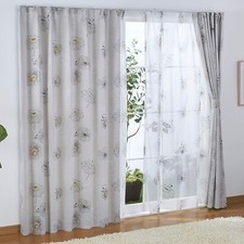 Peanuts Snoopy 2nd Class Blackout Curtain Lace Curtain, set of 4 Flower
