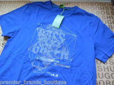 Neu Hugo Boss Herren blau Designer Green Label Anzug Jeans Krawatte Jersey T-Shirt Large