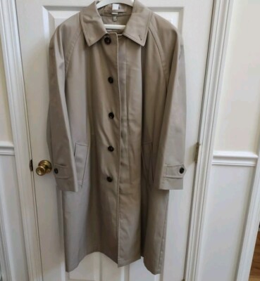 Burberry London trench coat men detachable Wool Liner Size 54 Run