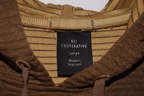 REI Co-Op Cooperative Long Way Home Brown Khaki Hoodie Sweatshirt Size L - Picture 3 of 8