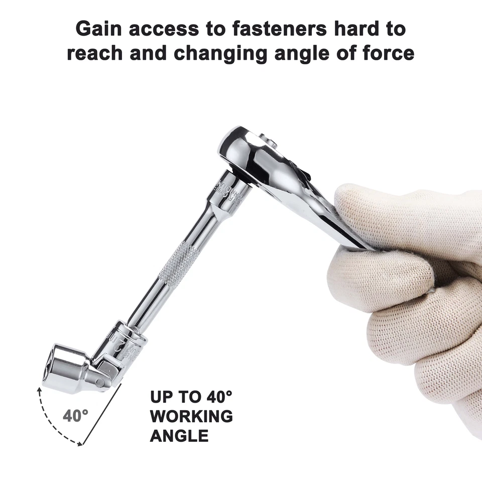 1/4" Drive Metric Universal Joint Impact Socket Set,Swivel Head CR-V 12 PCS - Image 3 of 4